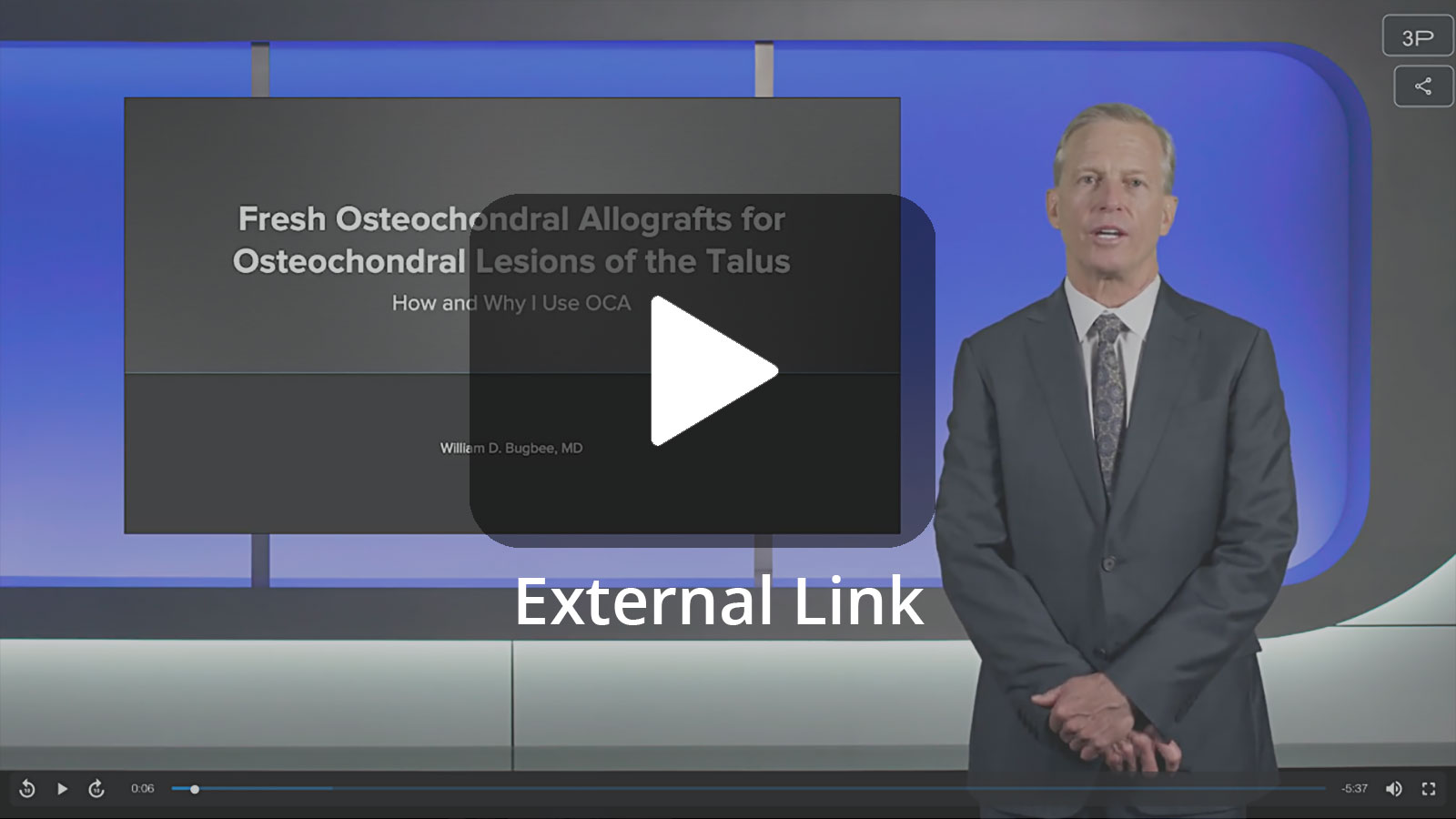 William D. Bugbee, MD, discusses the role of fresh osteochondral allograft use in the talus and reviews the abundant clinical studies from the past 30 years available to support the procedure.

 (External Link)