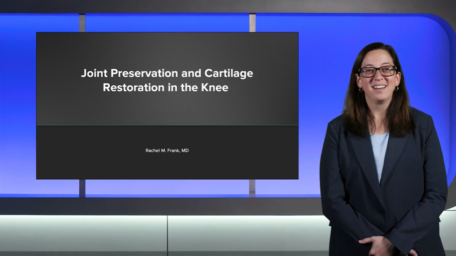 Rachel M. Frank (Denver, CO), discusses solutions for joint preservation and cartilage restoration in the knee, from small focal lesions to larger, uncontained defects. (External Link)